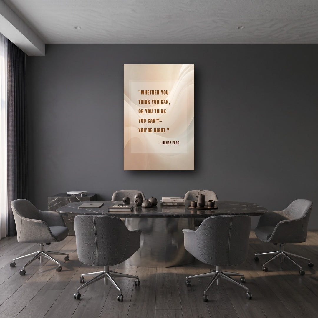 Henry Ford Quote Motivation Canvas Wall Art - Office View