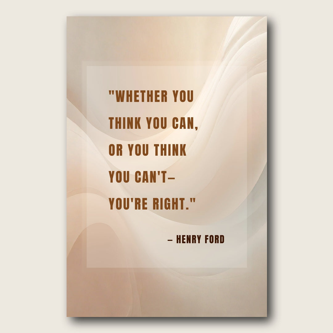 Henry Ford Quote Motivation Canvas Wall Art - Plain View