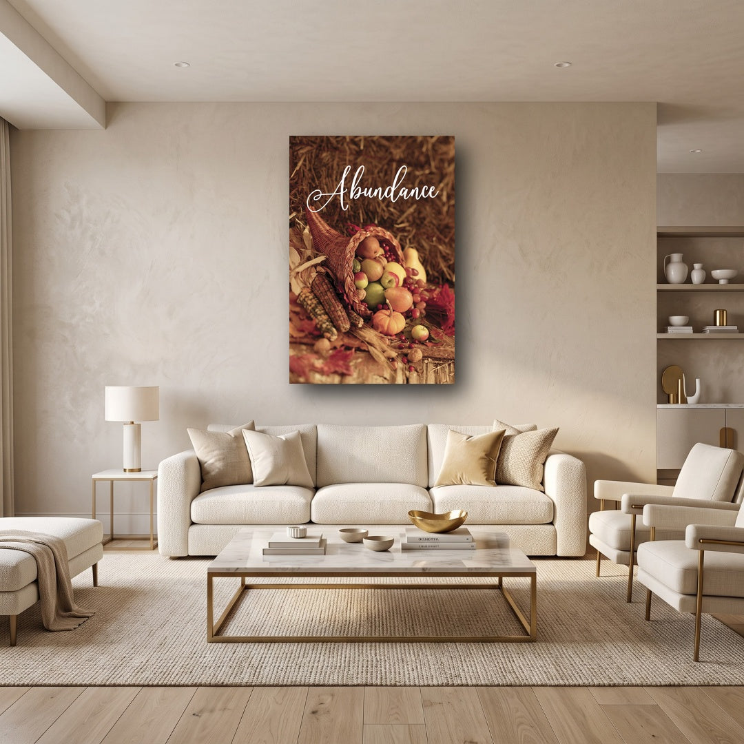 Abundance Cornucopia Canvas Wall Art - Home View
