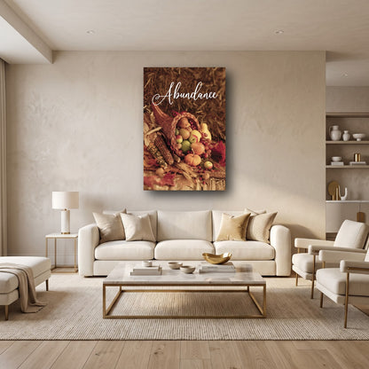 Abundance Cornucopia Canvas Wall Art - Home View