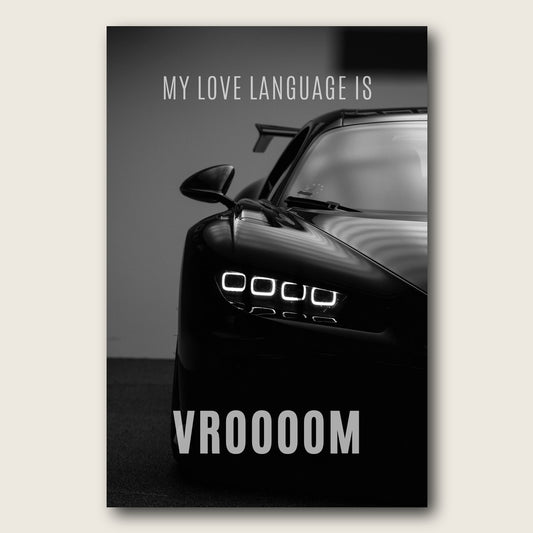 Vroooom Luxury Car Canvas Wall Art - Plain View