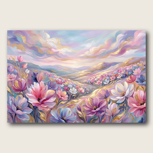 Dreamy Floral Horizon Canvas Wall Art - Plain View