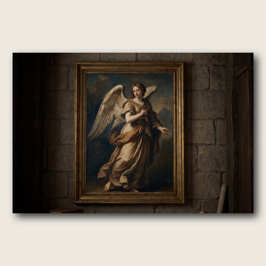 Guardian Angel Classical Canvas Wall Art - Plain View