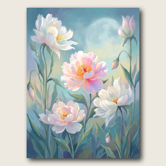 Blushing Bloom Canvas Wall Art - Plain View