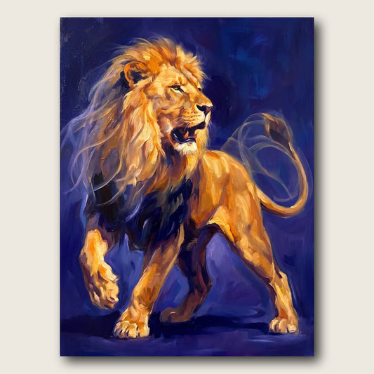 Majestic Lion Canvas Wall Art - Plain View