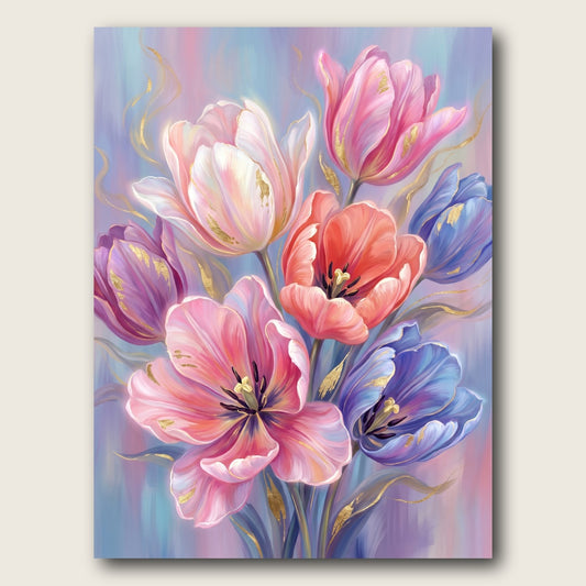 Tulip Harmony Canvas Wall Art - Plain View