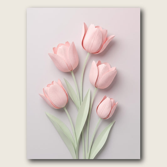 Blush Blooms Canvas Wall Art - Plain View