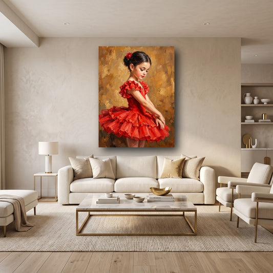 Graceful Dancer Canvas Wall Art - Home View