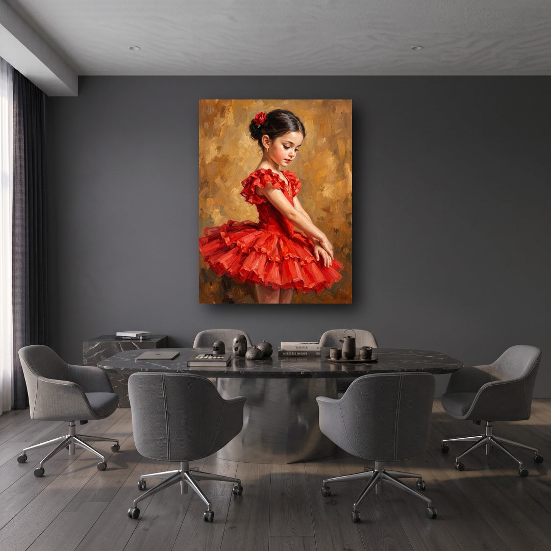Graceful Dancer Canvas Wall Art - Office View