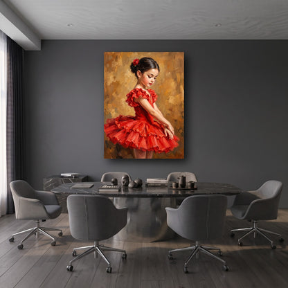 Graceful Dancer Canvas Wall Art - Office View