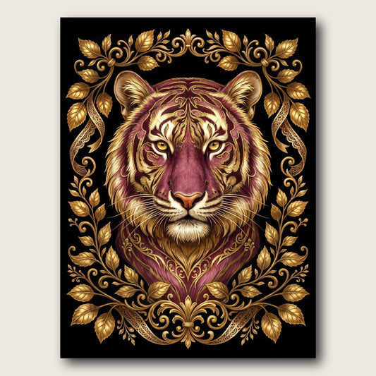 Golden Tiger Canvas Wall Art - Plain View