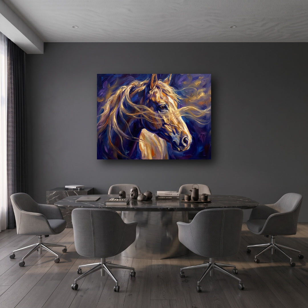 Galloping Grace Canvas Wall Art - Office View