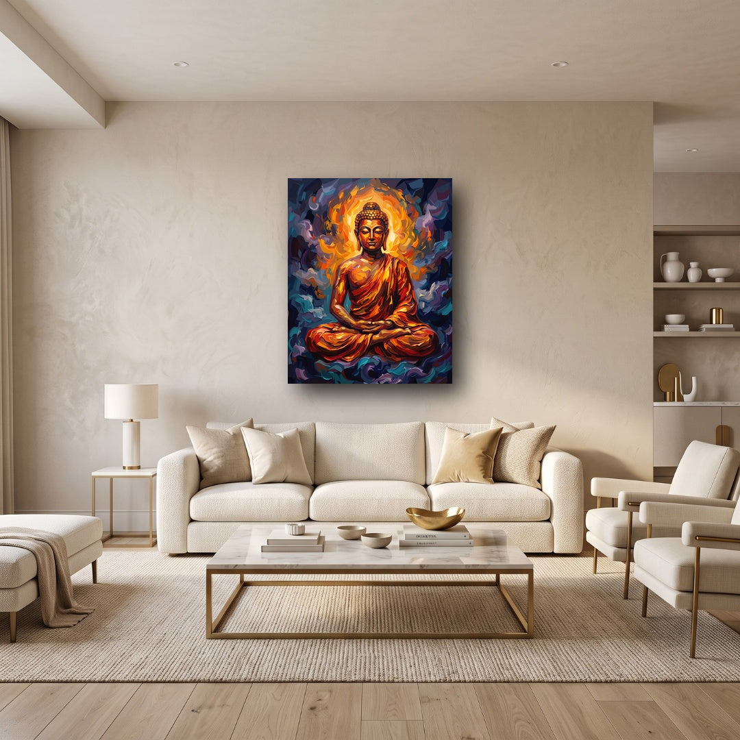 Meditative Buddha Canvas Wall Art - Home View