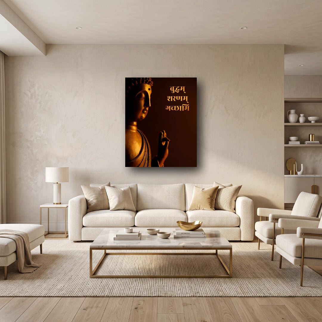 Buddha Canvas Wall Art - Home View