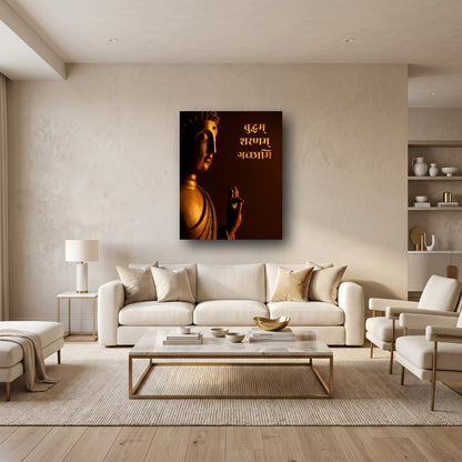 Buddha Canvas Wall Art - Home View