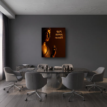 Buddha Canvas Wall Art - Office View