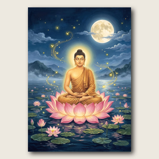 Serene Buddha Canvas Wall Art - Plain View
