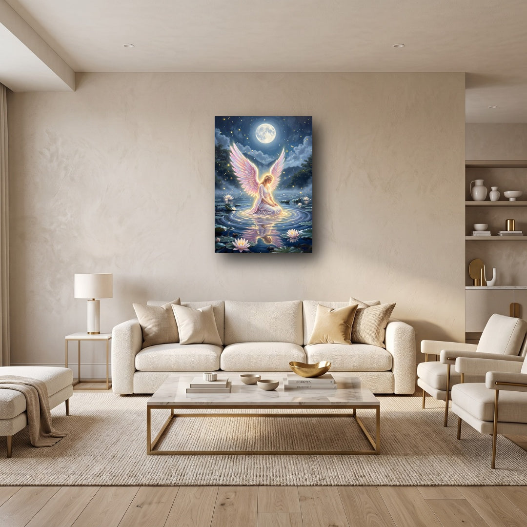 Celestial Angel Canvas Wall Art - Home View