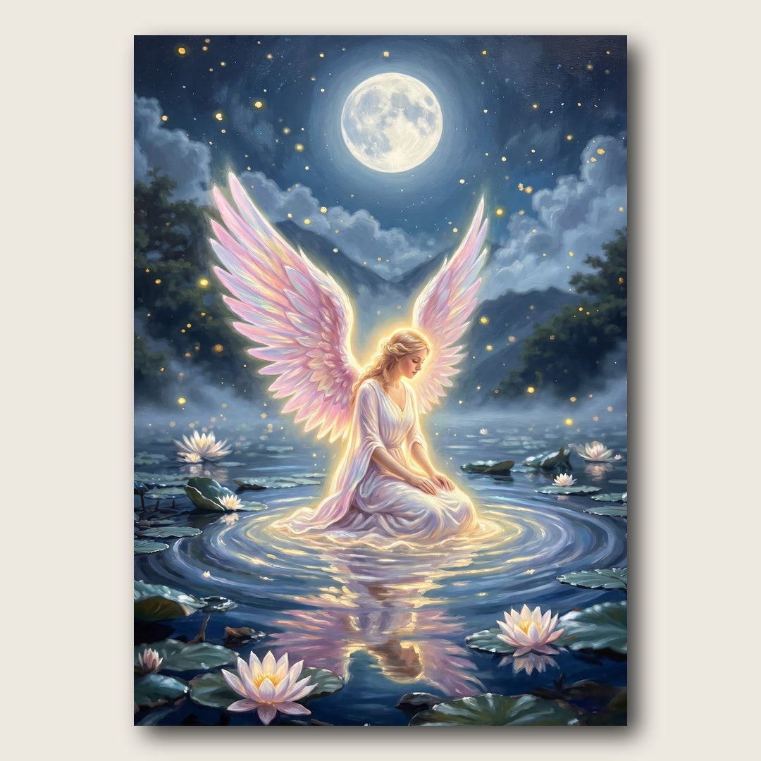 Celestial Angel Canvas Wall Art - Plain View